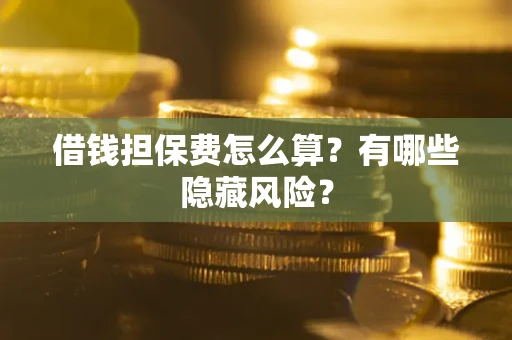 武汉借钱担保费怎么算？有哪些隐藏风险？
