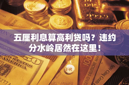 武汉五厘利息算高利贷吗？违约分水岭居然在这里！