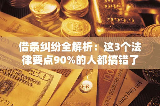 武汉借条纠纷全解析：这3个法律要点90%的人都搞错了