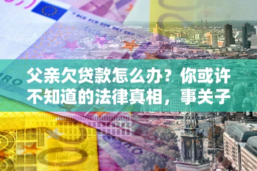 武汉父亲欠贷款怎么办？你或许不知道的法律真相，事关子女未来