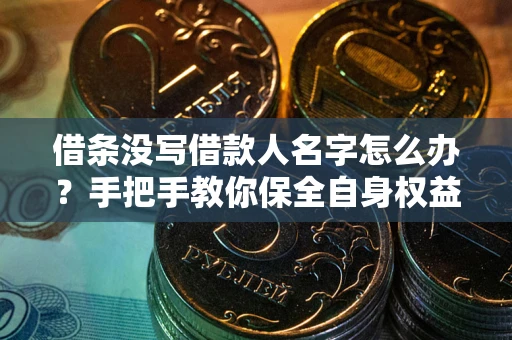 武汉借条没写借款人名字怎么办？手把手教你保全自身权益