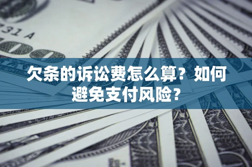 武汉欠条的诉讼费怎么算？如何避免支付风险？