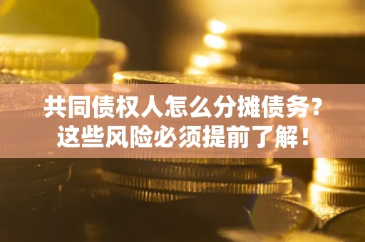 武汉共同债权人怎么分摊债务？这些风险必须提前了解！