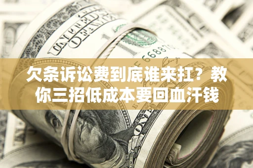 武汉欠条诉讼费到底谁来扛？教你三招低成本要回血汗钱